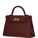 Hermes Kelly Sellier 20 Rouge H Madame Gold Hardware - Thumbnail View 5
