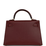 Hermes Kelly Sellier 20 Rouge H Madame Gold Hardware - Thumbnail View 4