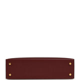 Hermes Kelly Sellier 20 Rouge H Madame Gold Hardware - Thumbnail View 6