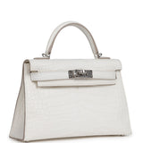 Hermes Kelly Sellier 20 Creme Chantilly Matte Alligator Palladium Hardware - Thumbnail View 2