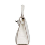 Hermes Kelly Sellier 20 Creme Chantilly Matte Alligator Palladium Hardware - Thumbnail View 3
