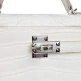 Hermes Kelly Sellier 20 Creme Chantilly Matte Alligator Palladium Hardware - Thumbnail View 7