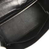 Pre-owned Hermes Kelly Retourne 28 Black Matte Niloticus Crocodile Palladium Hardware - Thumbnail View 8