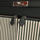 Hermes Kelly Lakis 35 Vert Anglais Swift, Toile Riga Palladium Hardware - Thumbnail View 8
