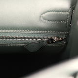 Hermes Kelly Lakis 35 Vert Anglais Swift, Toile Riga Palladium Hardware - Thumbnail View 11