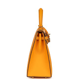 Hermes Special Order (HSS) Kelly Sellier 25 Jaune D'Or Verso Epsom Gold Hardware - Thumbnail View 3