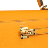 Hermes Special Order (HSS) Kelly Sellier 25 Jaune D'Or Verso Epsom Gold Hardware - Thumbnail View 7