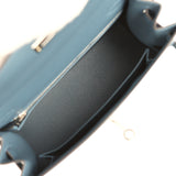 Hermes Kelly Sellier 25 Bleu Tempette Madame Palladium Hardware - Thumbnail View 8