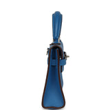 Pre-owned Hermes Micro Kelly 15 Mykonos Epsom Palladium Hardware - Thumbnail View 3