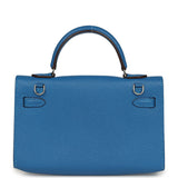 Pre-owned Hermes Micro Kelly 15 Mykonos Epsom Palladium Hardware - Thumbnail View 4