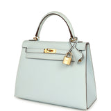 Pre-owned Hermes Kelly Sellier 25 Bleu Brume Epsom Gold Hardware - Thumbnail View 5