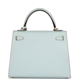 Pre-owned Hermes Kelly Sellier 25 Bleu Brume Epsom Gold Hardware - Thumbnail View 4