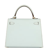 Pre-owned Hermes Kelly Sellier 25 Bleu Brume Epsom Gold Hardware - Thumbnail View 4