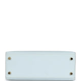 Pre-owned Hermes Kelly Sellier 25 Bleu Brume Epsom Gold Hardware - Thumbnail View 6