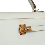 Pre-owned Hermes Kelly Sellier 25 Bleu Brume Epsom Gold Hardware - Thumbnail View 7