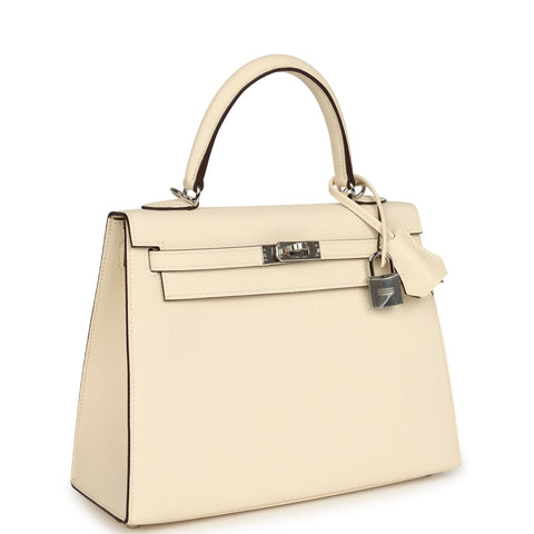 Hermes Kelly Sellier 25 Nata Verso Epsom Palladium Hardware