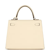 Hermes Kelly Sellier 25 Nata Verso Epsom Palladium Hardware - Thumbnail View 4