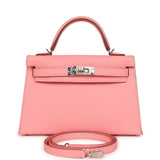 Hermes Kelly Sellier 20 Rose Confetti Epsom Palladium Hardware - Thumbnail View 1