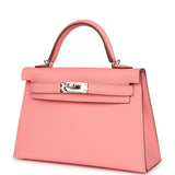 Hermes Kelly Sellier 20 Rose Confetti Epsom Palladium Hardware - Thumbnail View 5