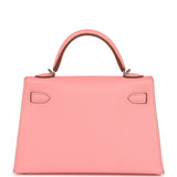 Hermes Kelly Sellier 20 Rose Confetti Epsom Palladium Hardware - Thumbnail View 4
