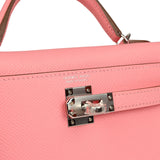 Hermes Kelly Sellier 20 Rose Confetti Epsom Palladium Hardware - Thumbnail View 7