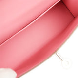 Hermes Kelly Sellier 20 Rose Confetti Epsom Palladium Hardware - Thumbnail View 8