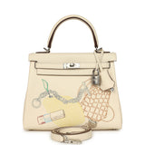 Hermes Kelly Retourne 25 "In & Out" Nata Swift Palladium Hardware - Thumbnail View 1