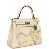 Hermes Kelly Retourne 25 "In & Out" Nata Swift Palladium Hardware - Thumbnail View 2