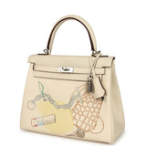 Hermes Kelly Retourne 25 "In & Out" Nata Swift Palladium Hardware - Thumbnail View 5