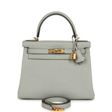 Hermes Kelly Retourne 28 Bleu Glacier Evercolor Gold Hardware - Thumbnail View 1