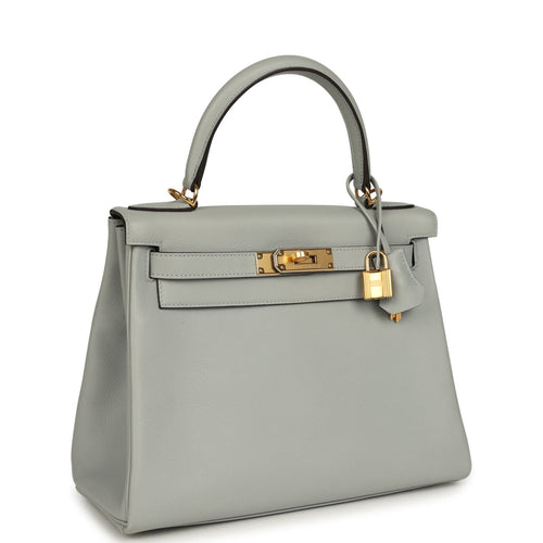 Hermes Kelly Retourne 28 Bleu Glacier Evercolor Gold Hardware