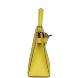 Pre-owned Hermes Kelly Sellier 20 Lime Epsom Palladium Hardware - Thumbnail View 3