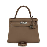 Hermes Kelly Retourne 28 Etoupe Togo Palladium Hardware - Thumbnail View 1