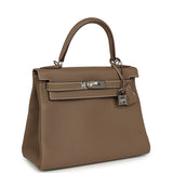Hermes Kelly Retourne 28 Etoupe Togo Palladium Hardware - Thumbnail View 2