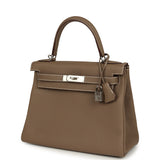 Hermes Kelly Retourne 28 Etoupe Togo Palladium Hardware - Thumbnail View 5