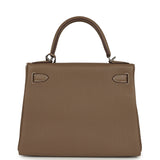Hermes Kelly Retourne 28 Etoupe Togo Palladium Hardware - Thumbnail View 4