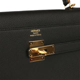 Hermes Kelly Retourne 35 Black Togo Gold Hardware - Thumbnail View 7