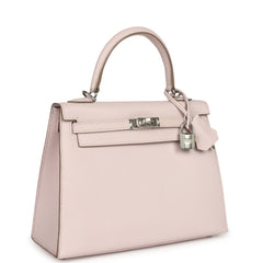 Hermes Kelly Sellier 25 Mauve Pale Epsom Palladium Hardware
