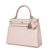 Hermes Kelly Sellier 25 Mauve Pale Epsom Palladium Hardware - Thumbnail View 5