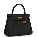 Hermes Kelly Retourne 25 Black Togo Gold Hardware - Thumbnail View 2