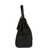 Hermes Kelly Retourne 25 Black Togo Gold Hardware - Thumbnail View 4