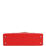 Hermes "Clou De Coeur" Kelly Sellier 20 Rouge De Couer Chevre Chamkila Palladium Hardware - Thumbnail View 6