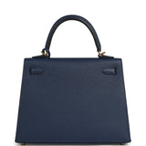 Hermes Kelly Sellier 25 Bleu Navy Epsom Gold Hardware - Thumbnail View 3