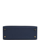 Hermes Kelly Sellier 25 Bleu Navy Epsom Gold Hardware - Thumbnail View 6