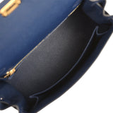 Hermes Kelly Sellier 25 Bleu Navy Epsom Gold Hardware - Thumbnail View 9