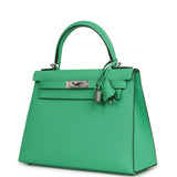 Hermes Kelly Sellier 28 Vert Comics Epsom Palladium Hardware - Thumbnail View 5