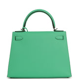 Hermes Kelly Sellier 28 Vert Comics Epsom Palladium Hardware - Thumbnail View 4
