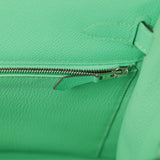 Hermes Kelly Sellier 28 Vert Comics Epsom Palladium Hardware - Thumbnail View 8
