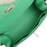 Hermes Kelly Sellier 28 Vert Comics Epsom Palladium Hardware - Thumbnail View 9