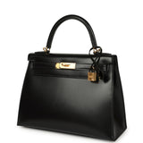 Hermes Kelly Sellier 28 Black Box Gold Hardware - Thumbnail View 5